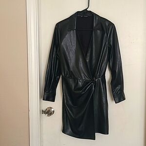 ZARA FAUX LEATHER DRESS